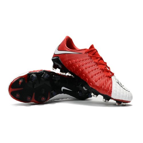 fodboldstøvler Nike HyperVenom Phantom III Elite FG - Rød Hvid_5.jpg